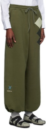 OPEN YY Green Argyle Wide Sweatpants