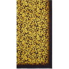 Dries Van Noten Black & Yellow Printed Satin Scarf