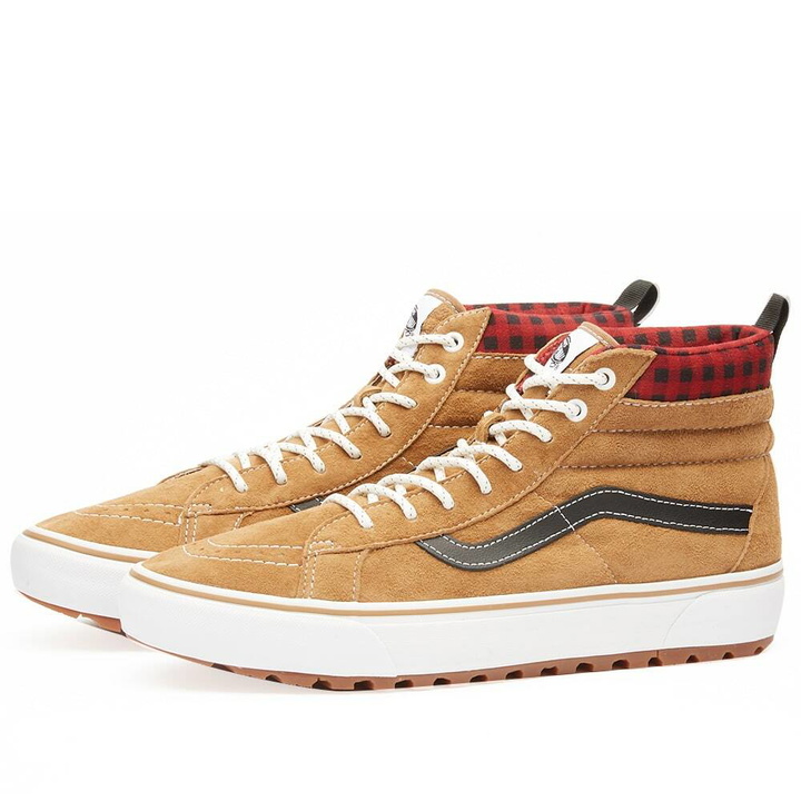 Photo: Vans Men's UA SK8-Hi MTE-1 Sneakers in Plaid Brown/Black