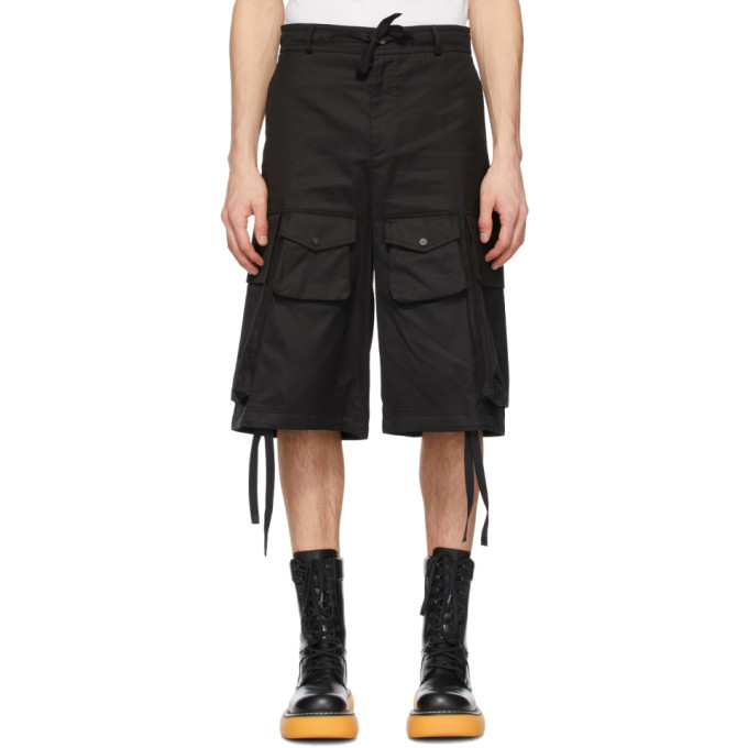 Photo: Moncler Genius 2 Moncler 1952 Black Bermuda Cargo Shorts