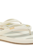 Tods Sand Padded Leather Sandals White