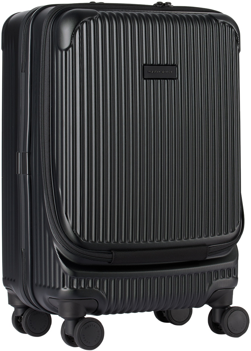 master-piece Black Trolley Suitcase, 34 L