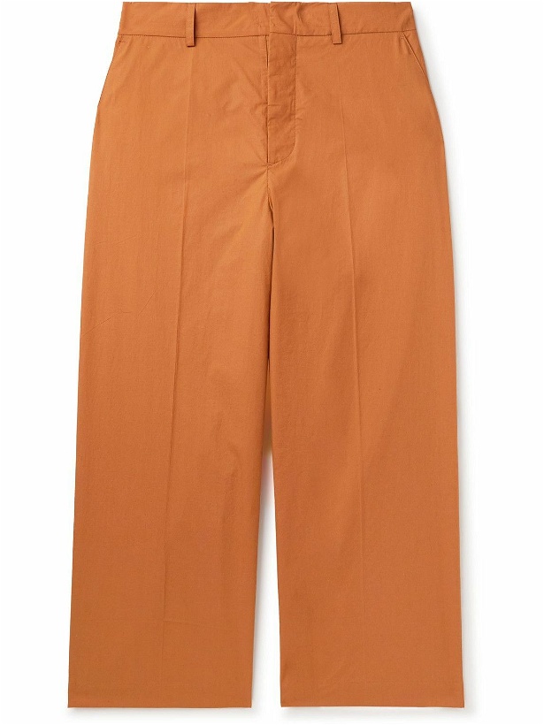 Photo: Nanushka - Faris Cropped Straight-Leg Cotton-Poplin Trousers - Orange