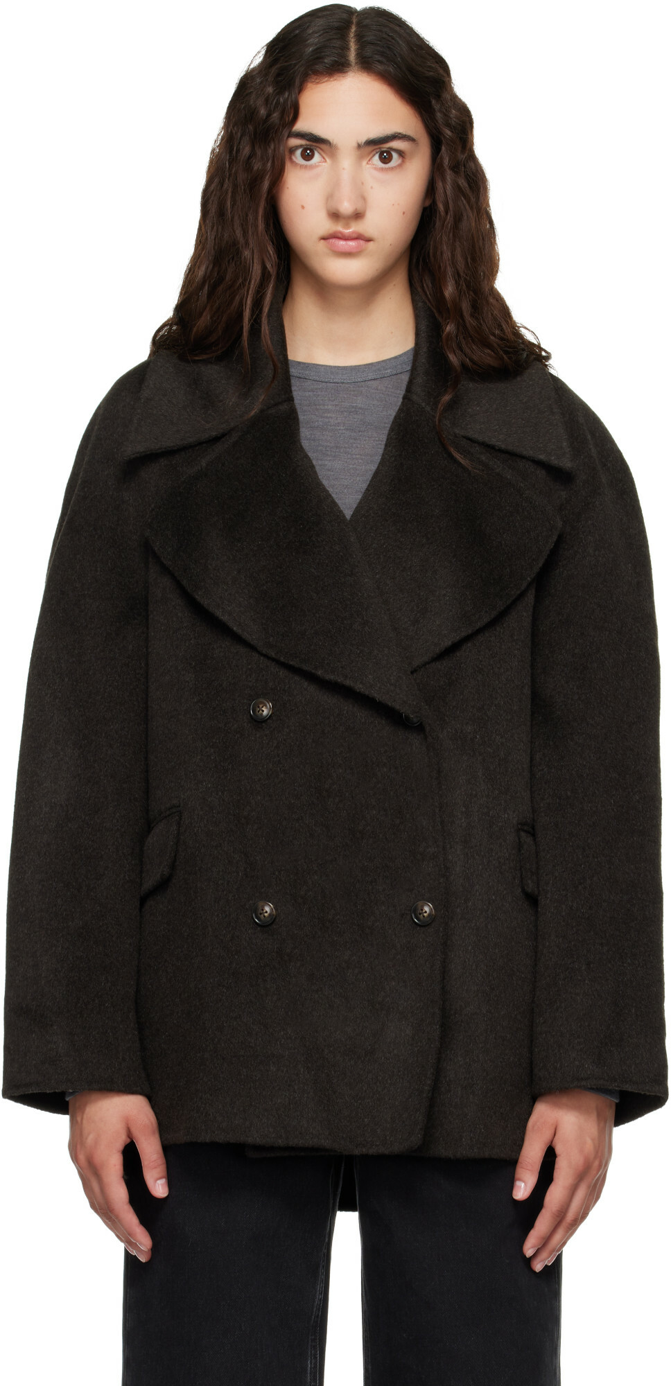 Loulou de Saison Brown NEIL Double Breasted Jacket
