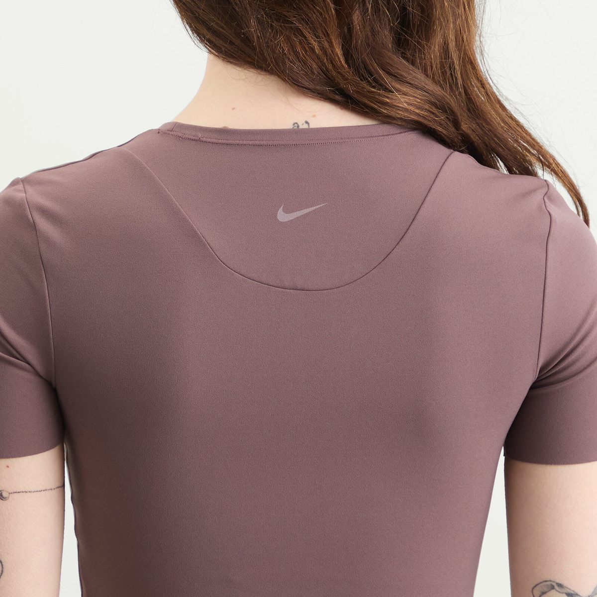 Nike Women's Zenvy Dri-Fit Short Sleeve T-Shirt in Tattoo/White