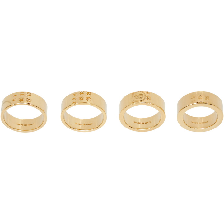 Photo: MM6 Maison Margiela Stacked Numeric Ring Set