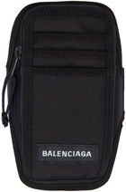 Balenciaga Black Explorer Arm Phone Holder Pouch
