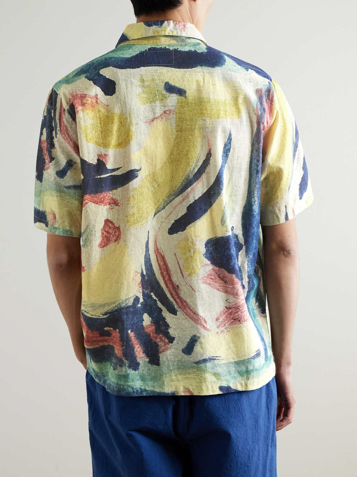 Folk - Gabe Printed Linen and Cotton-Blend Shirt - Multi