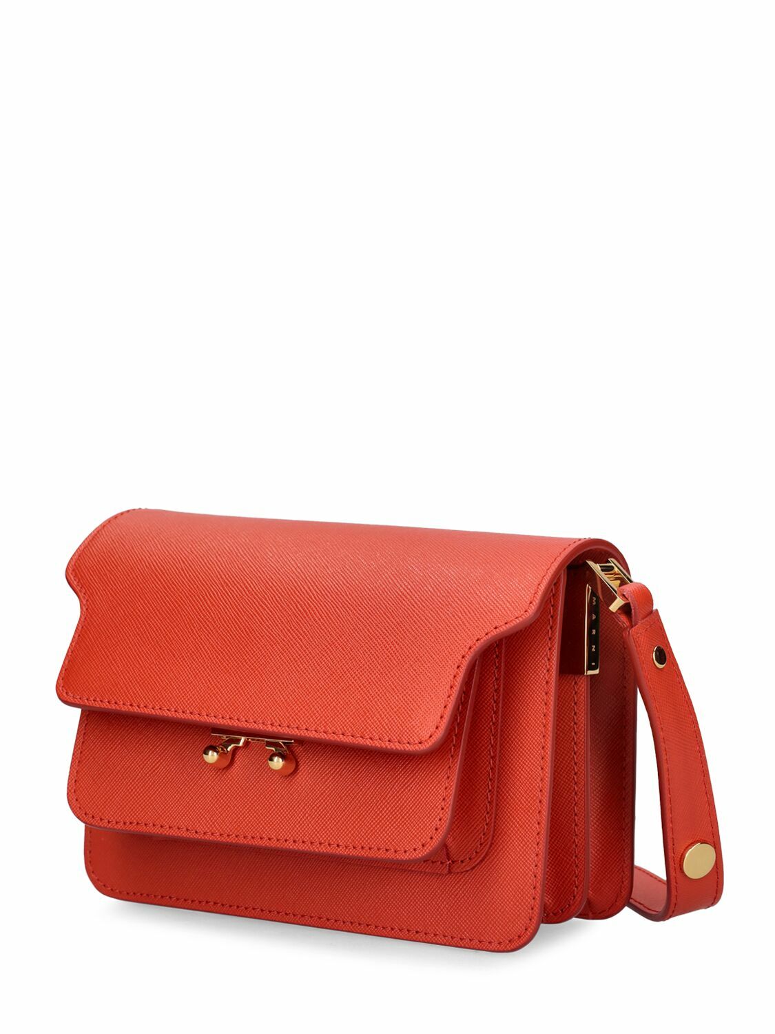 MARNI正規品/送料関税込み Saffiano Trunk Bag Marni Trunk Saffiano Leather Bag - red/brown/white | Garmentory
