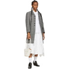 Tricot Comme des Garcons White Wool Frayed Edge Pleat Skirt