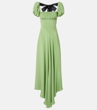 Rodarte Puff-sleeve silk crêpe maxi dress