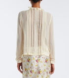 Dôen Magdeline ruffled silk chiffon blouse