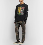 Rhude - Tapered Camouflage-Print Cotton- Jersey Drawstring Trousers - Army green