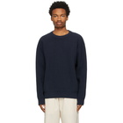 Jil Sander Navy Rib Knit Sweater