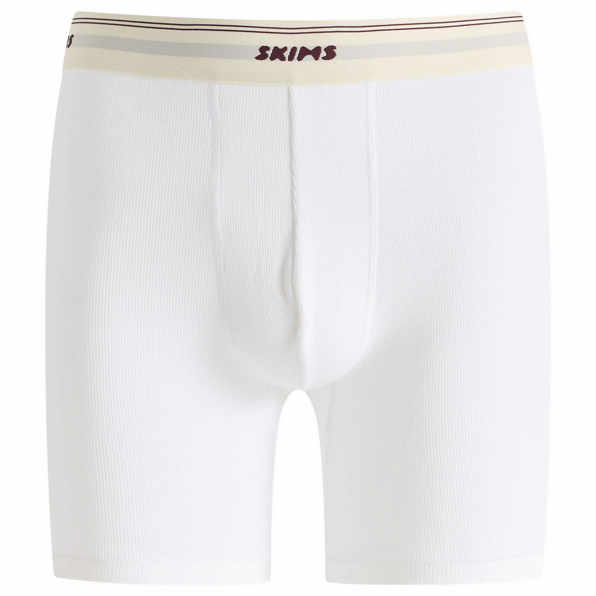 SKIMS Men's Classic Cotton 5" Boxer Brief in Chalk