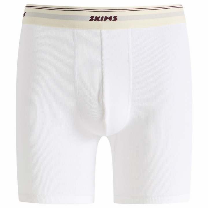Photo: SKIMS Men's Classic Cotton 5" Boxer Brief in Chalk