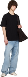 Solid Homme Black Solid Back Logo Short Sleeve T-shirt