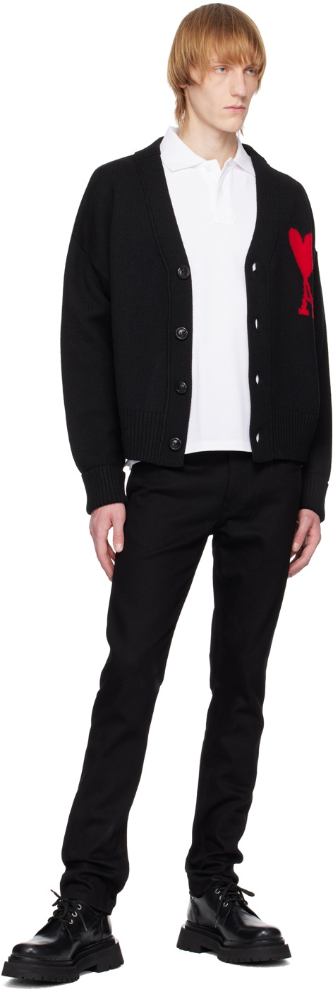 AMI Paris Black Round Toe Derbys