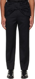 Simone Rocha Black Bow Waist Straight Leg Trousers