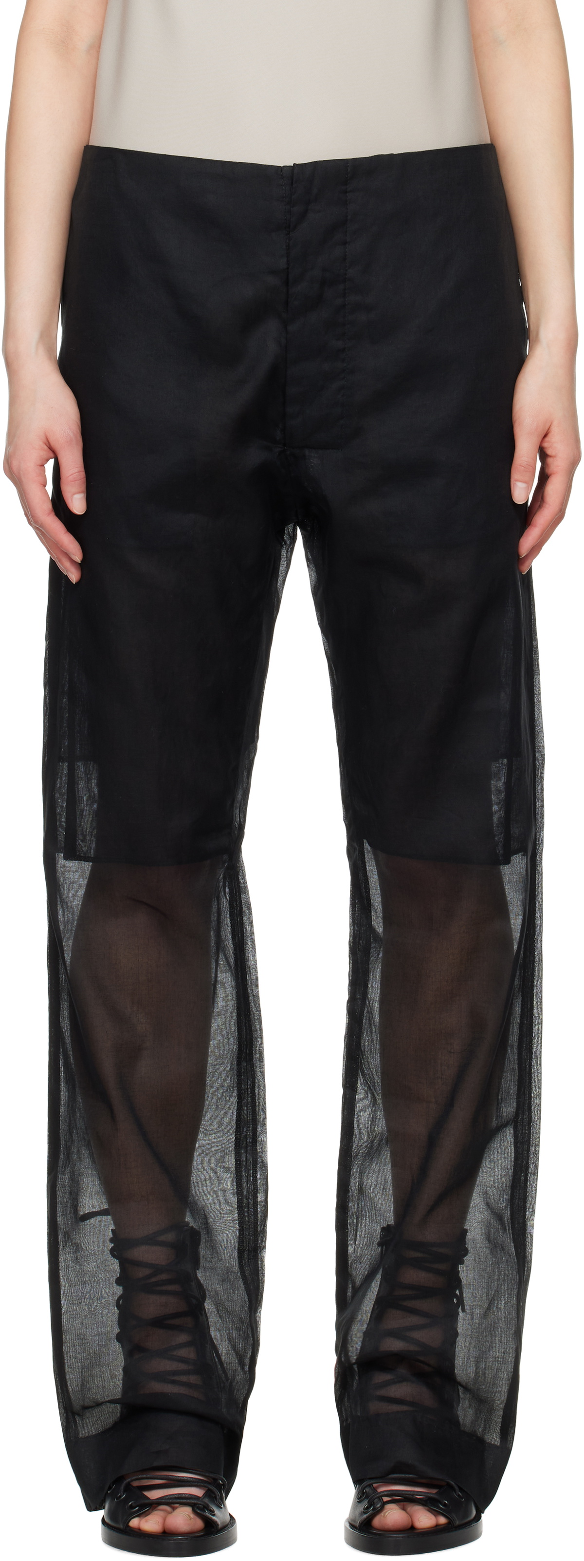 Gabriela Coll Garments Black No.205 Taffeta Trousers