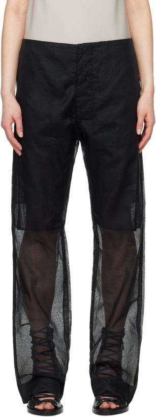 Photo: Gabriela Coll Garments Black No.205 Taffeta Trousers
