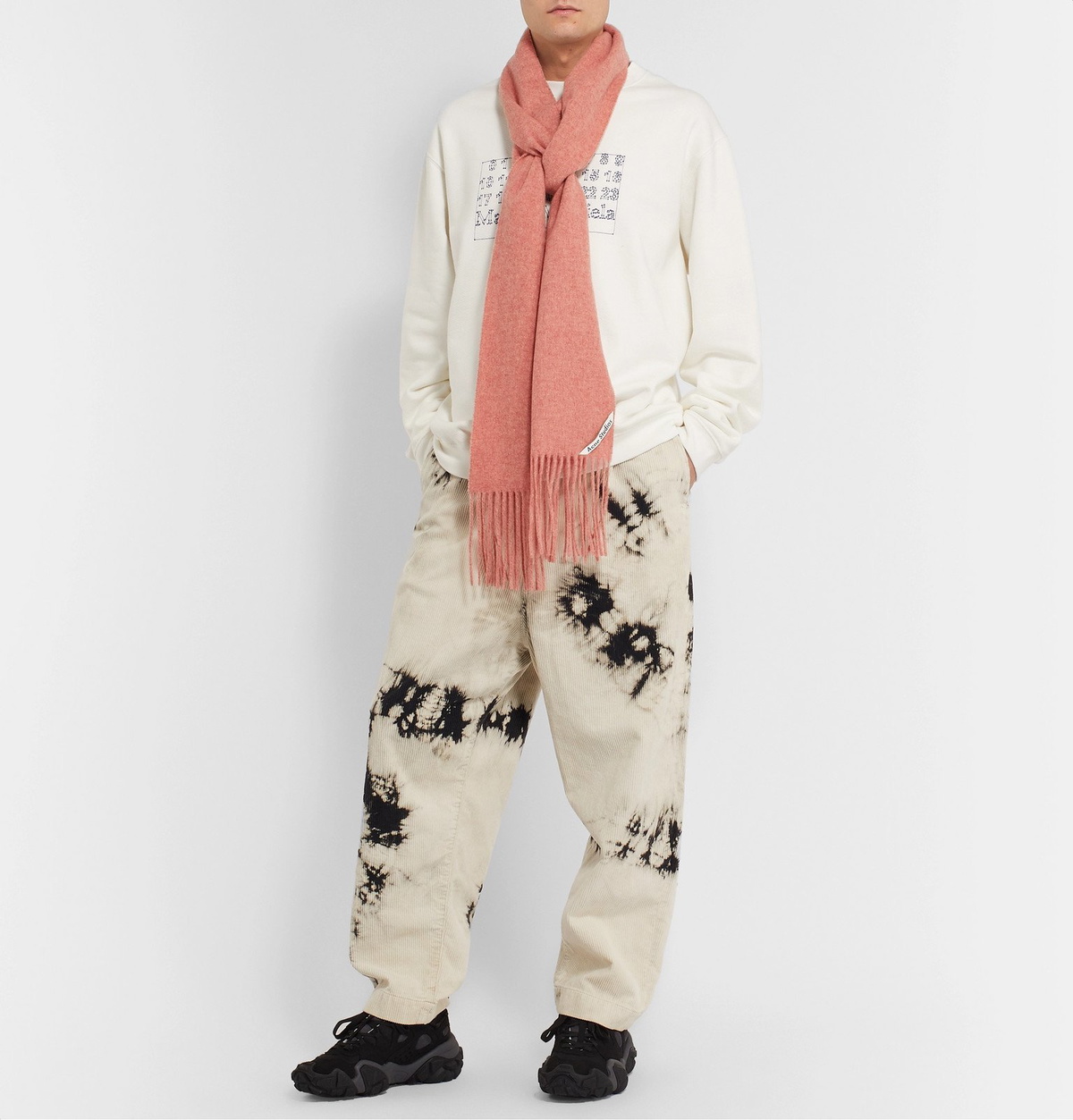 Acne Studios - Canada Narrow Fringed Wool Scarf - Pink