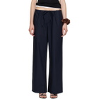 FLORE FLORE Navy Josephine Lengthened Trousers
