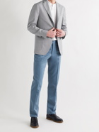 BOGLIOLI - Slim-Fit Wool and Cotton-Blend Twill Suit Trousers - Blue