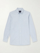 Drake's - Button-Down Collar Striped Cotton Shirt - Blue