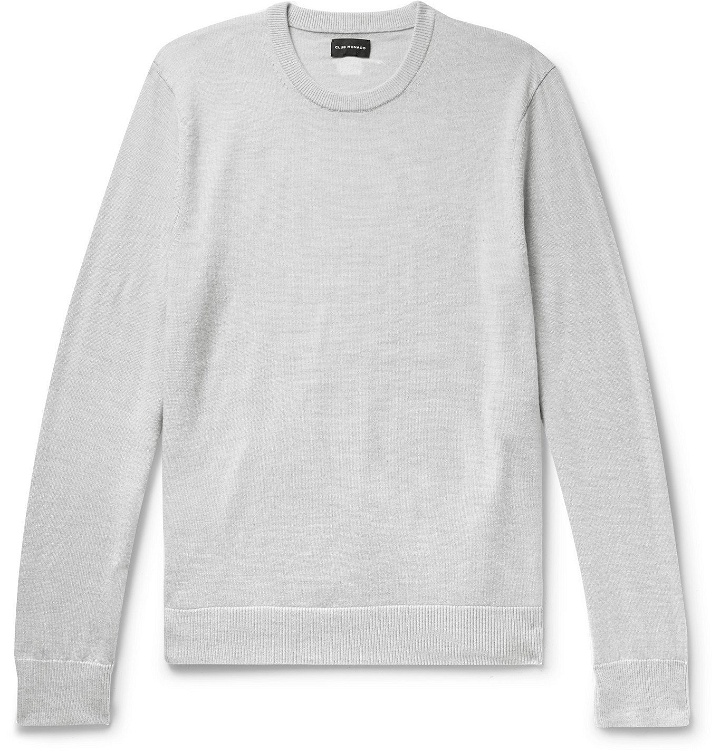Photo: Club Monaco - Slim-Fit Piped Wool Sweater - Gray