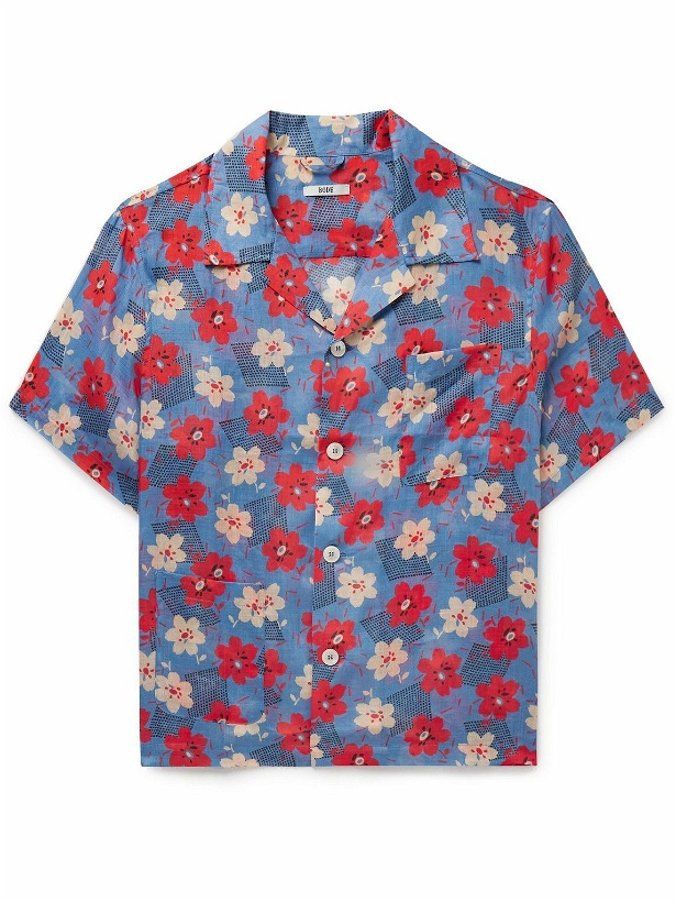 Photo: BODE - Camp-Collar Printed Voile Shirt - Blue