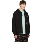 McQ Alexander McQueen Black Racing Patch Zip Hoodie