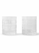 Ralph Lauren Home - Hudson Plaid Set of Two Double Old Fashioned Crystal Glasses