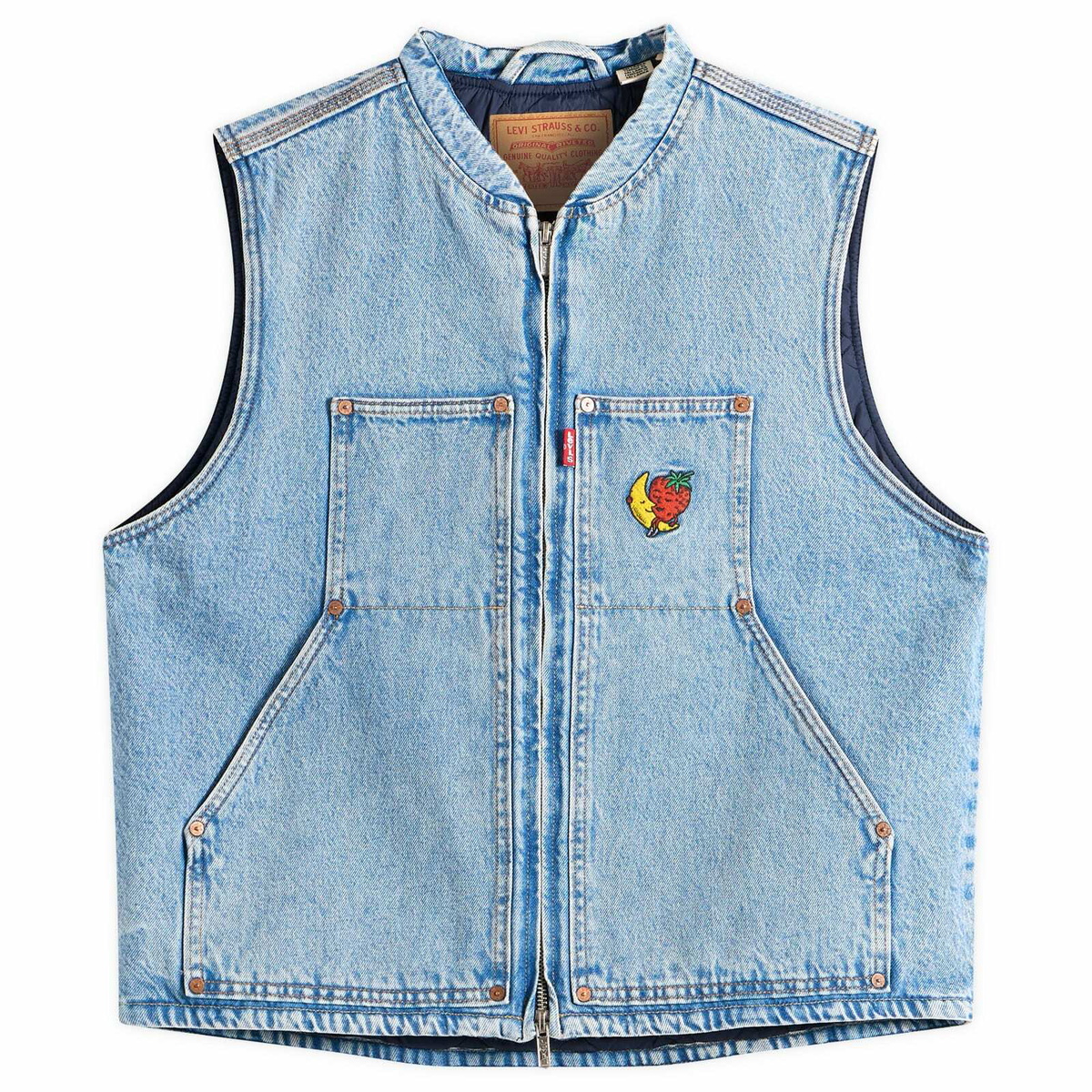 Levi's Men's x Sky High Farm Universe Vest in Mid Stone Wash