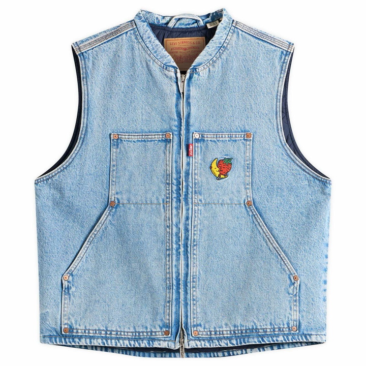 Photo: Levi's Men's x Sky High Farm Universe Vest in Mid Stone Wash
