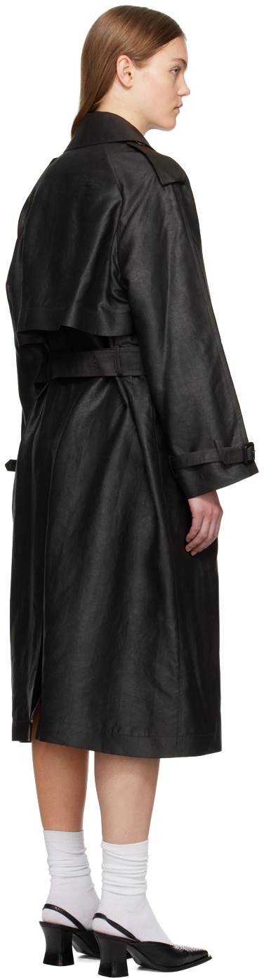 UMBER POSTPAST Brown Mud-Dyed Trench Coat