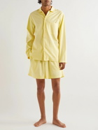 TEKLA - Organic Cotton-Poplin Shorts - Yellow