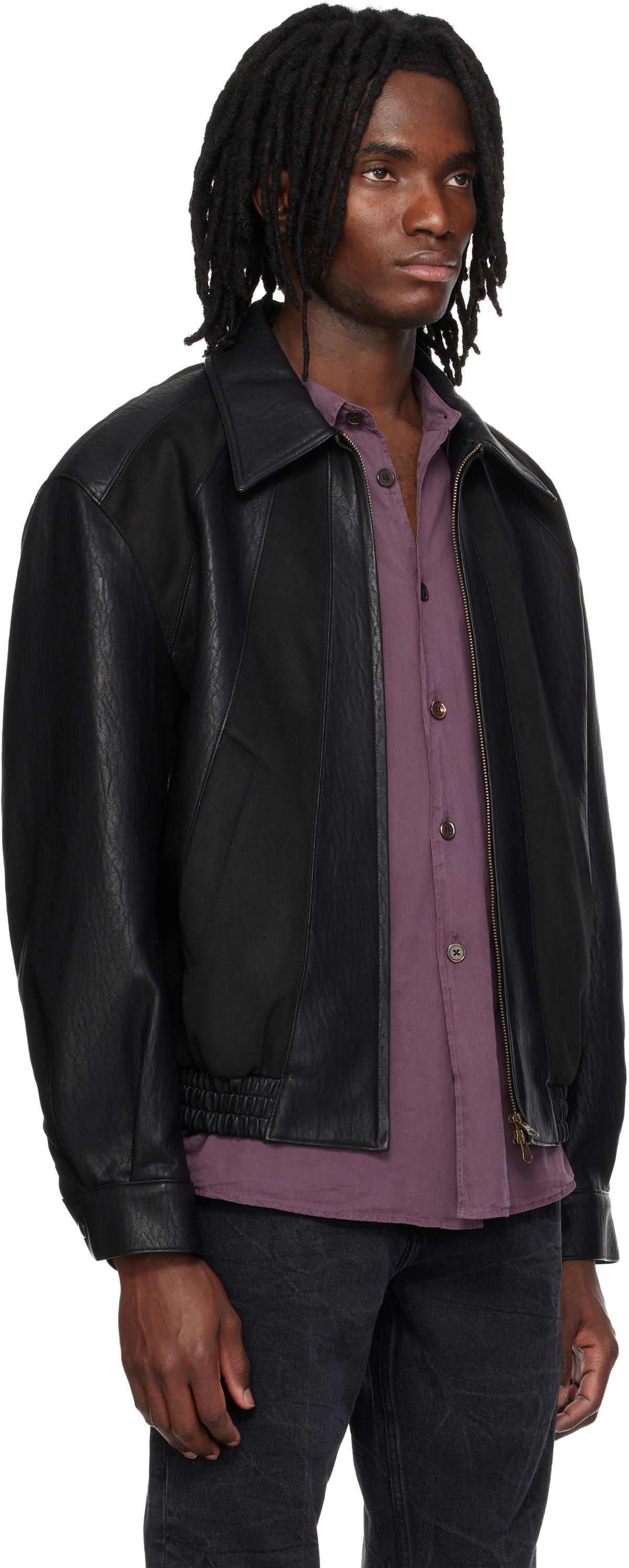 MMIC Black Rodeo Faux-Leather Jacket