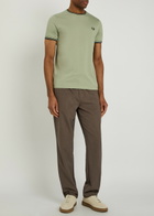 Fred Perry Embroidered Logo Cotton T-shirt Green
