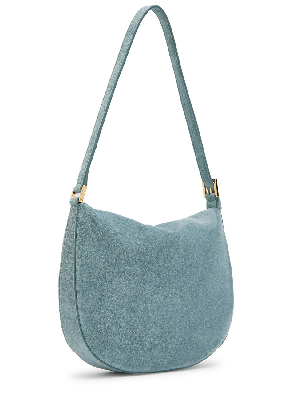 Savette Tondo Small Suede Shoulder bag - Denim - One Size
