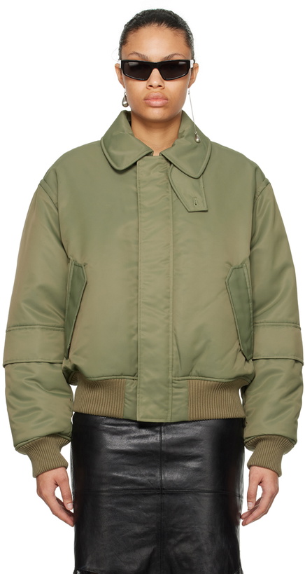 Photo: Helmut Lang Khaki Flight Bomber Jacket