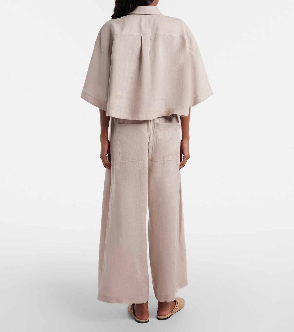 Brunello Cucinelli Linen wide-leg pants