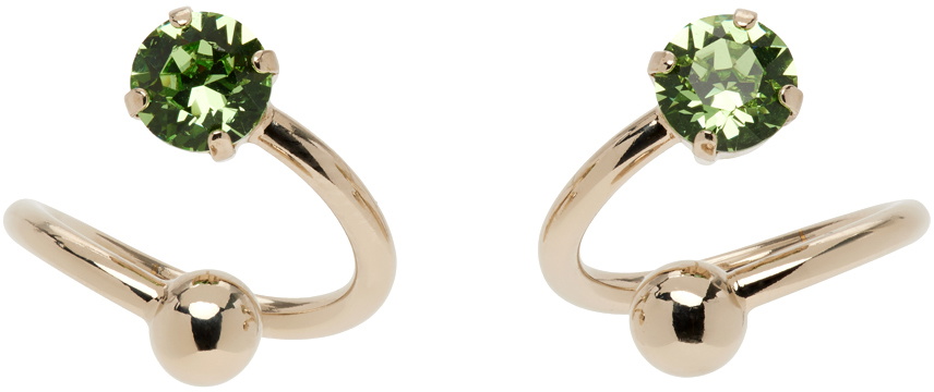 Justine Clenquet Silver & Gold Ray Hoop Earrings Justine Clenquet