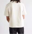 AMI - Logo-Appliquéd Cotton-Jersey T-Shirt - White