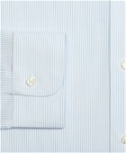 Brooks Brothers Men's Madison Relaxed-Fit Dress Shirt, Non-Iron Mini Pinstripe | Light Blue
