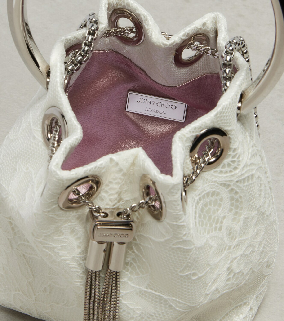 Jimmy Choo Bon Bon Micro lace bucket bag Jimmy Choo