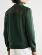Ralph Lauren Purple label - Suede-Panelled Cashmere Jacket - Green