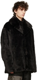 mastermind JAPAN Black Faux-Fur Jacket