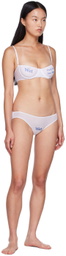 Di Petsa White Wet Script Bra