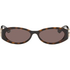 Gucci Brown Oval Frame Sunglasses